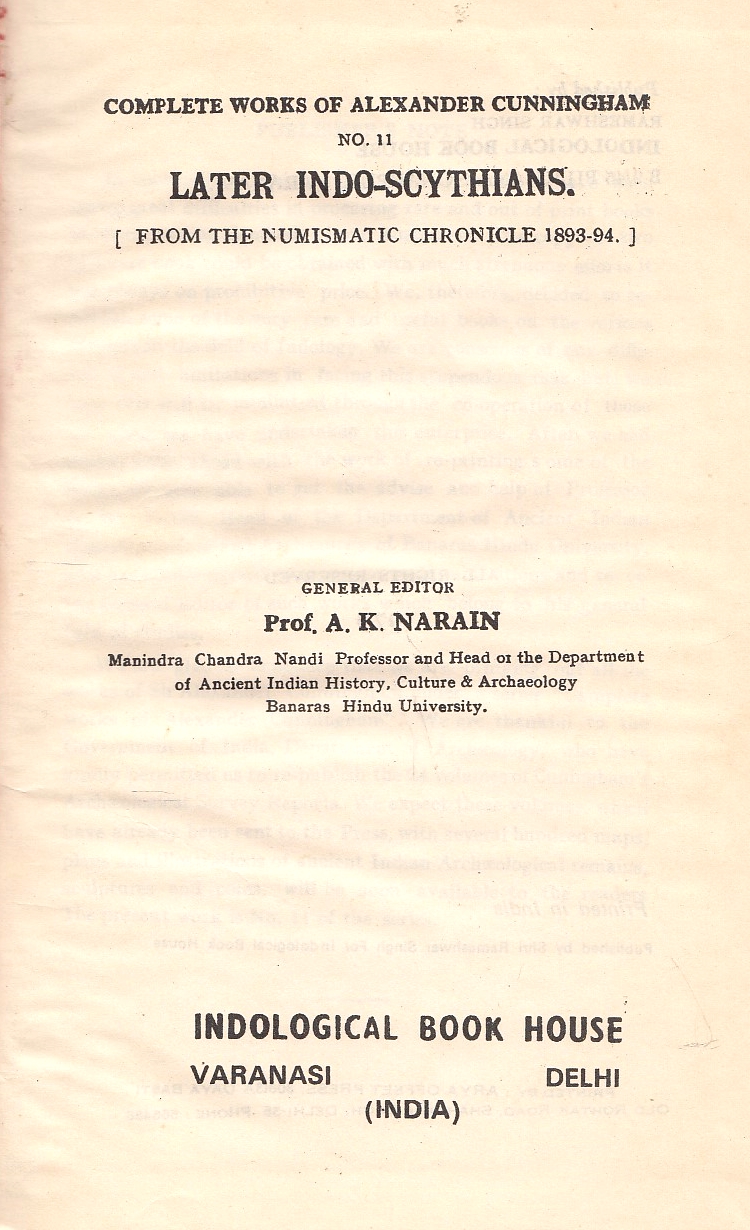 Later Indo-Scythians, (from the numismatic chronicle 1893-94).